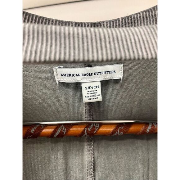 American Eagle Soft Gray Green Sleeveless Trapeze Slinky Dress sz S EUC - Picture 4 of 6